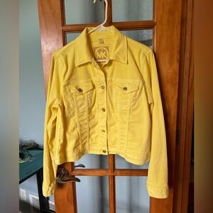 Michael Kors Bright Yellow Jean Jacket - Women's Size Large